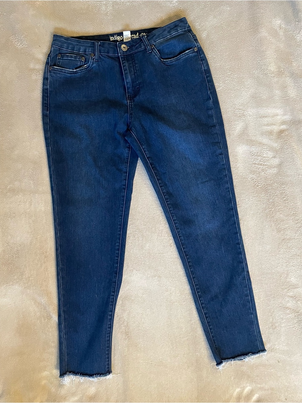 Indigo Thread Co. Women’s High-Rise Skinny Jeans - Dark Blue Size 8